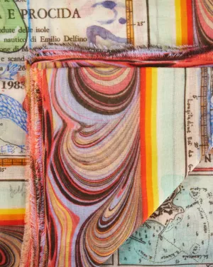 amalfi patterned scarf - multi