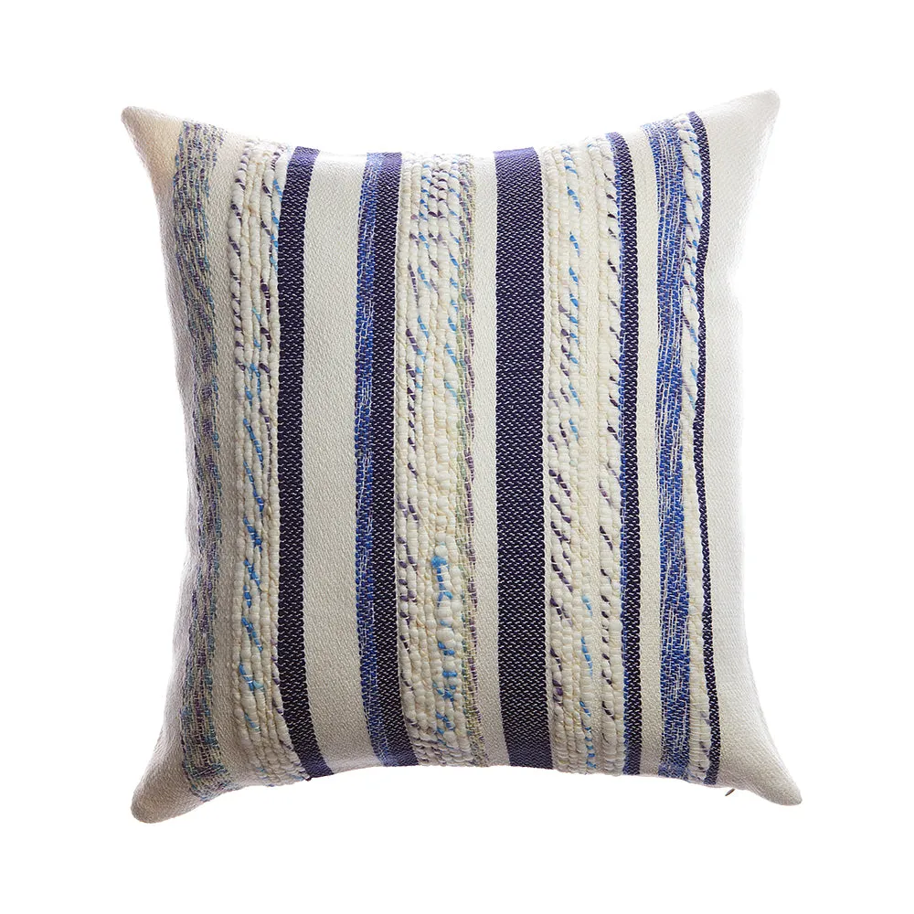 Anette Square Wool Pillow - Blue