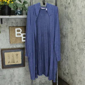 AnyBody Women's Brushed Hacci Knit Wrap Cardigan Indigo XL