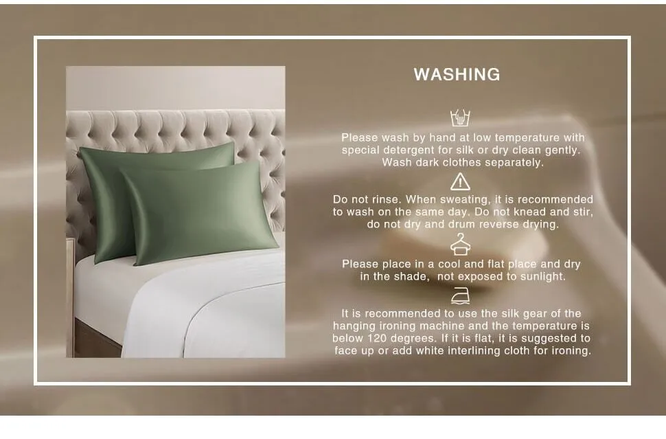 Anyhouz Pillowcase 50x75cm Gold Natural Mulberry Silk For Comfortable And Relaxing Home Bed - Queen Size Pillowcase
