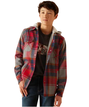 ARIAT BOYS HOFMAN HOODED JACKET SHIRT