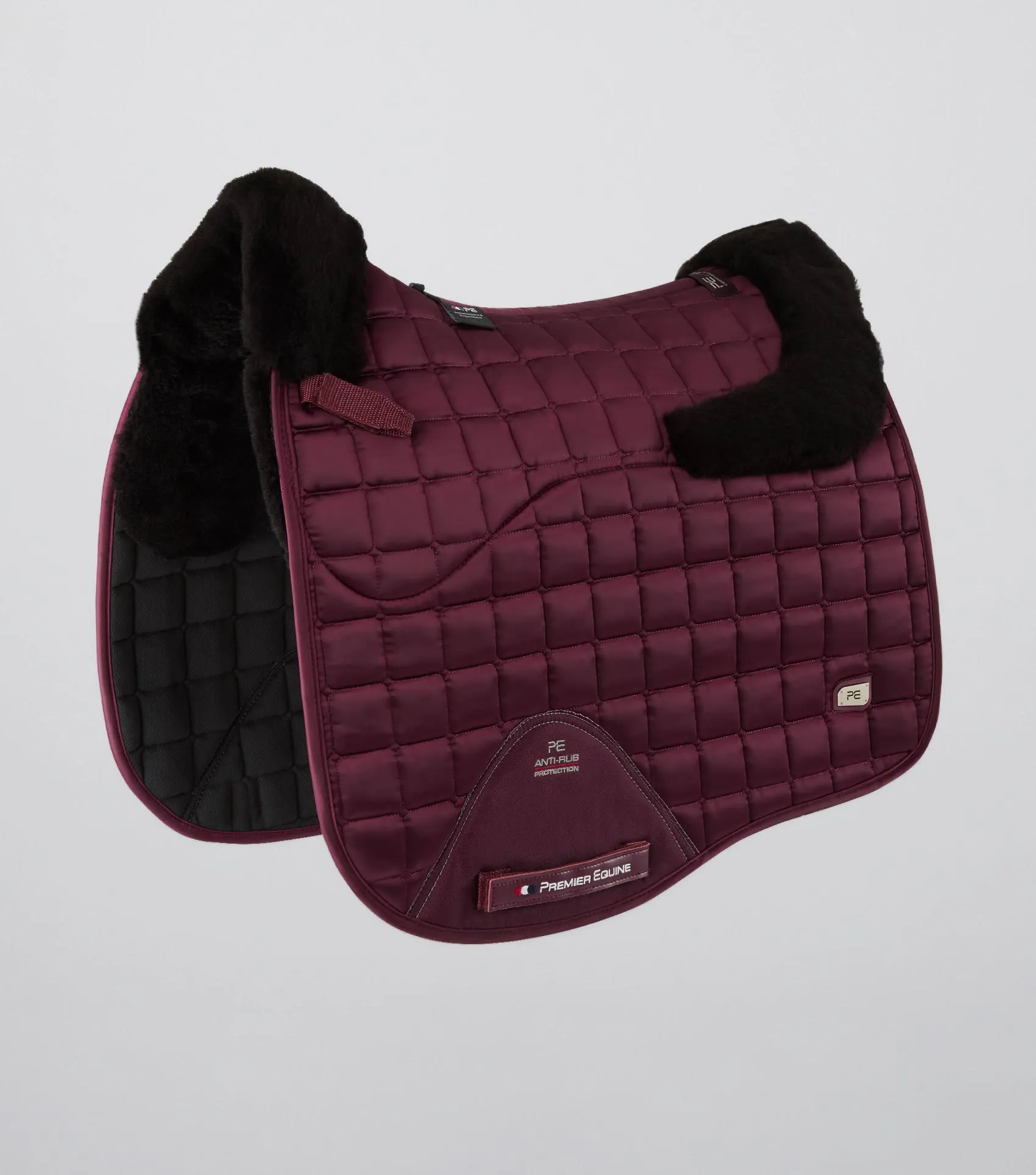 Atlantis CC Satin Wool Dressage Square Wine/Black Wool
