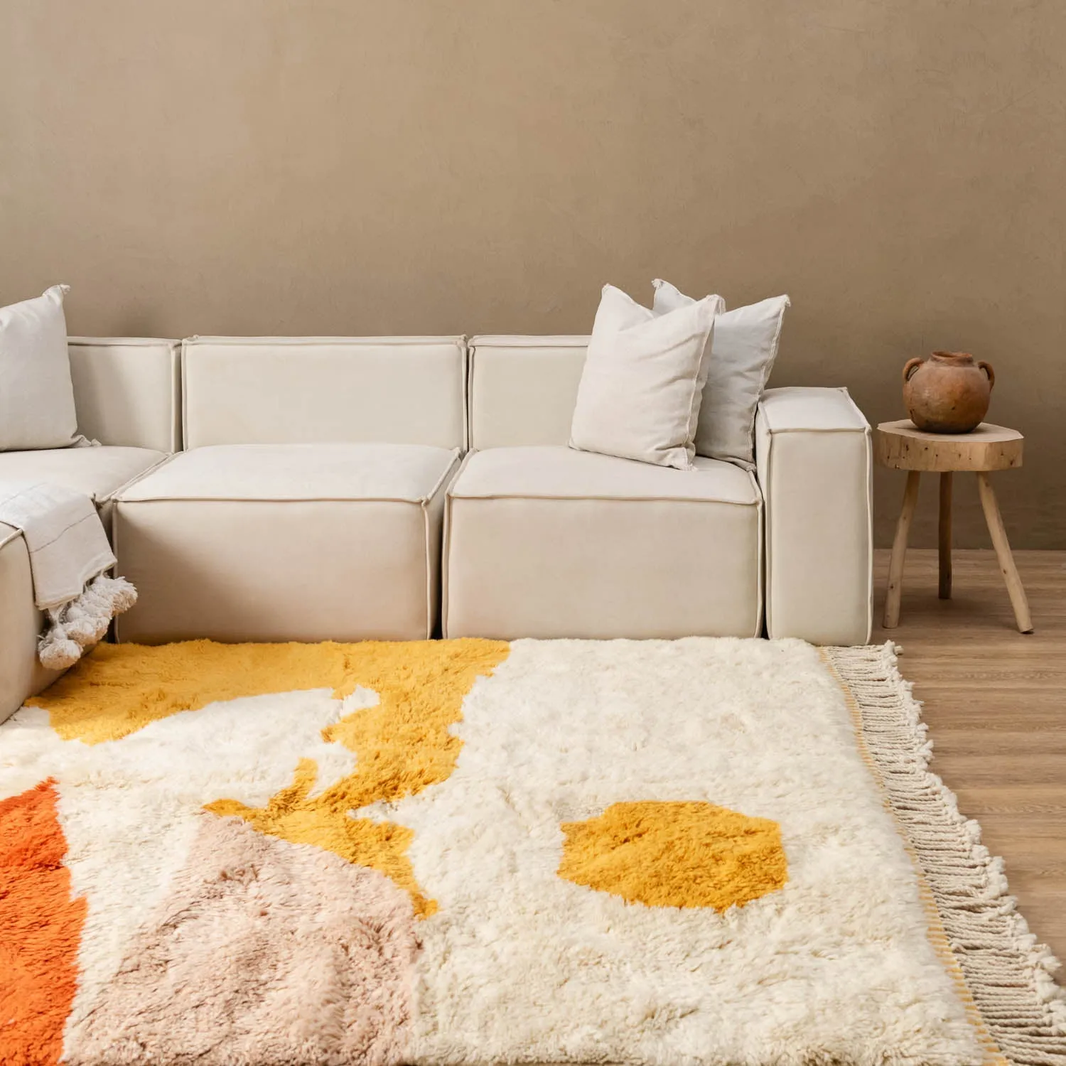 Autumn sunset - Luxury Shag Moroccan Rug