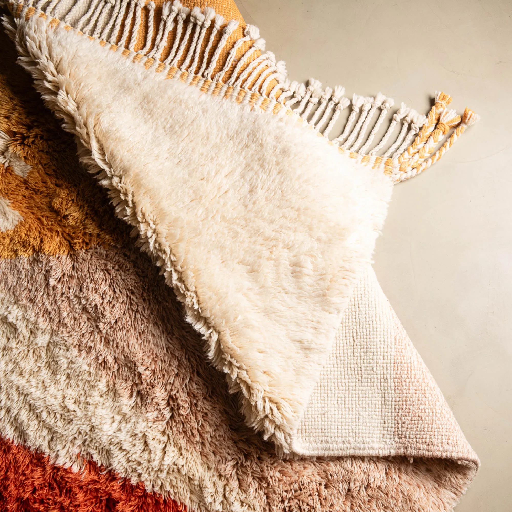 Autumn sunset - Luxury Shag Moroccan Rug