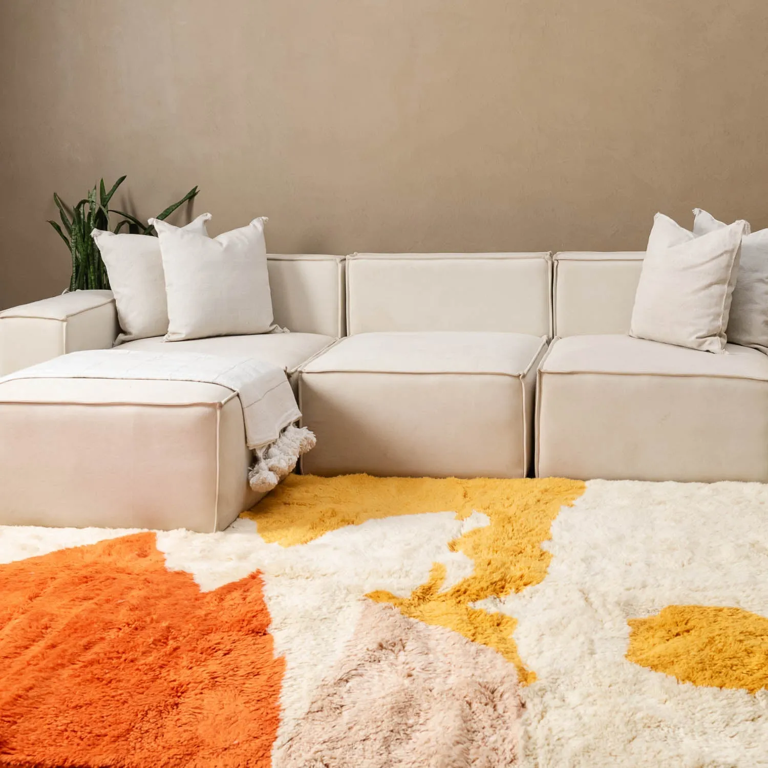 Autumn sunset - Luxury Shag Moroccan Rug