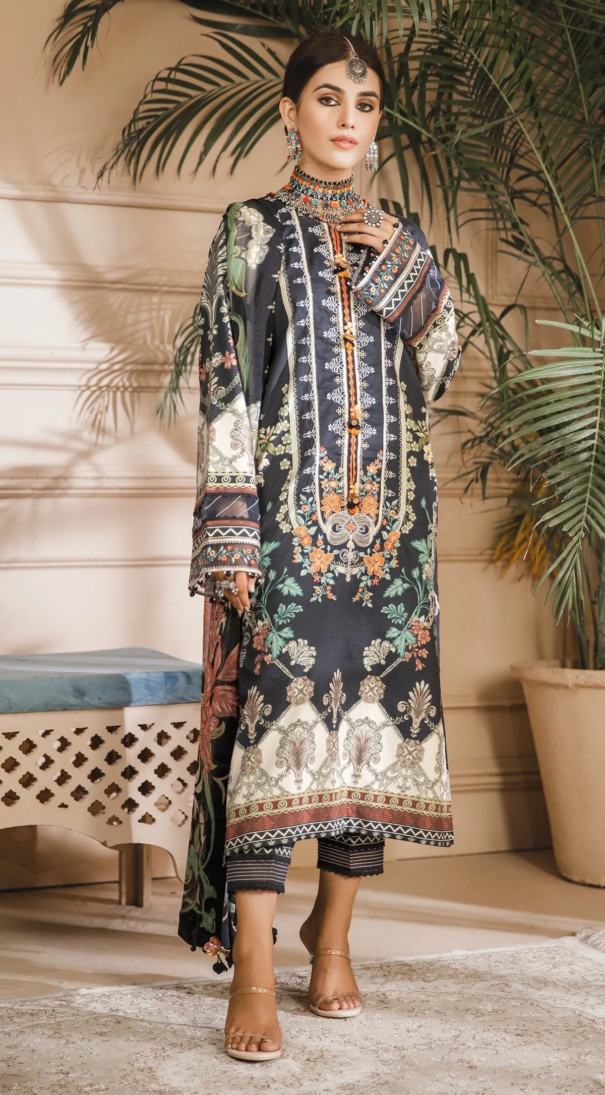 AZMINA | Anaya Noor Bano Cambric Collection '21 | Unstitched Embroidered Cambric Suits