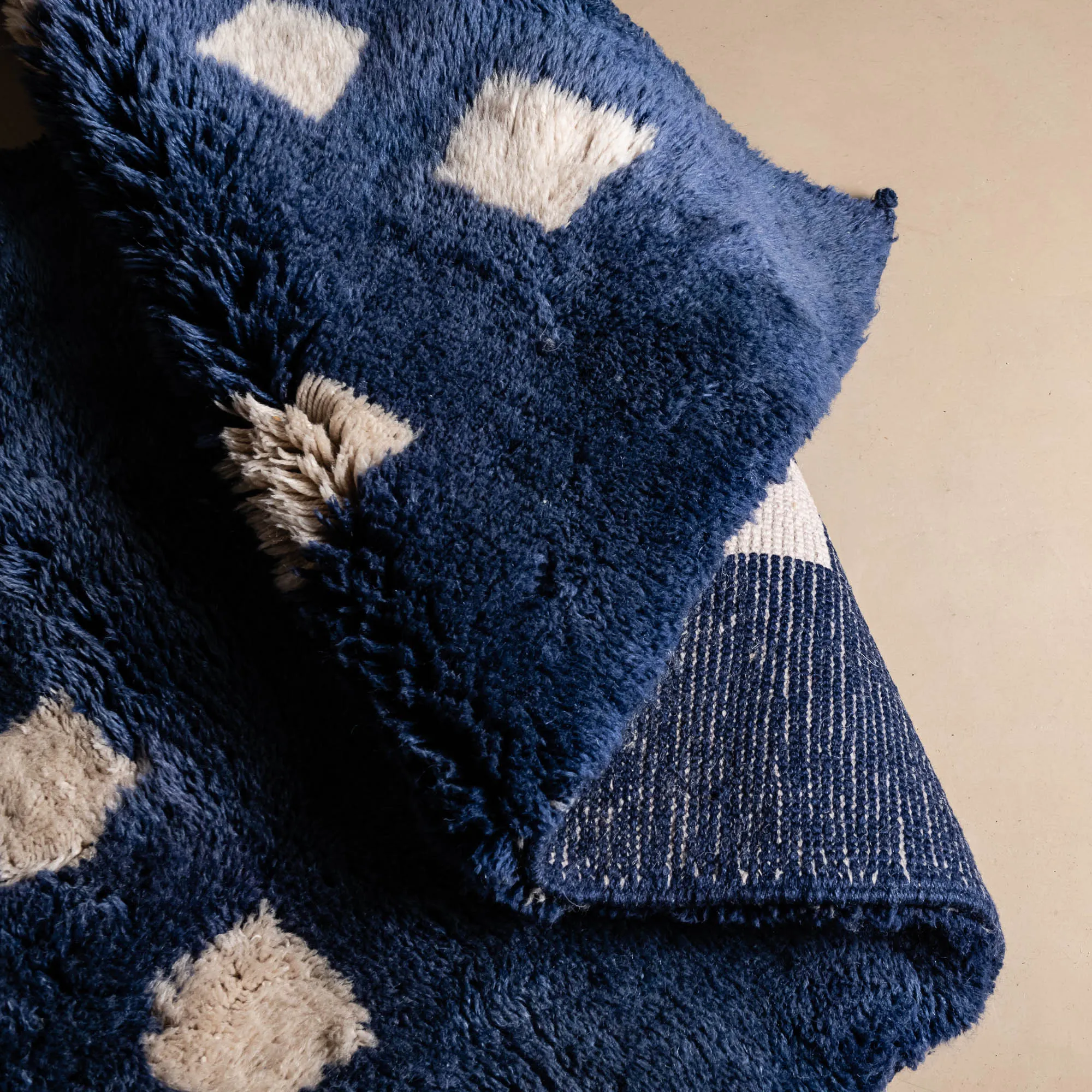 Azure Poetry -  Luxury Shag Moroccan Runner Rug