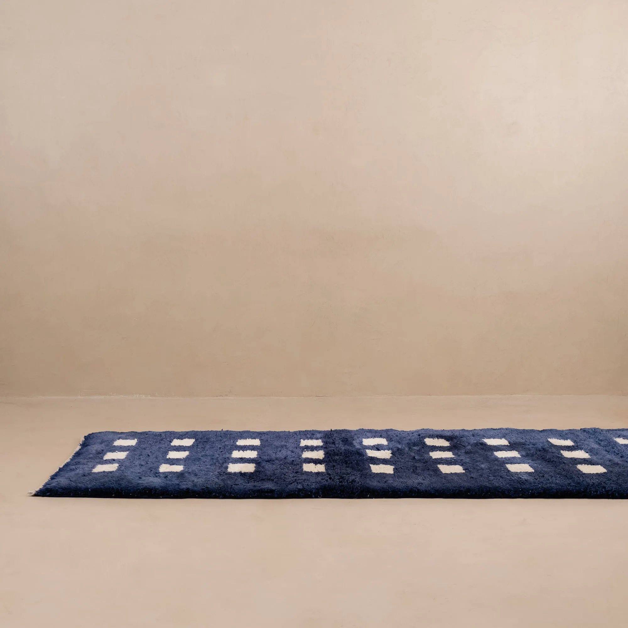 Azure Poetry -  Luxury Shag Moroccan Runner Rug
