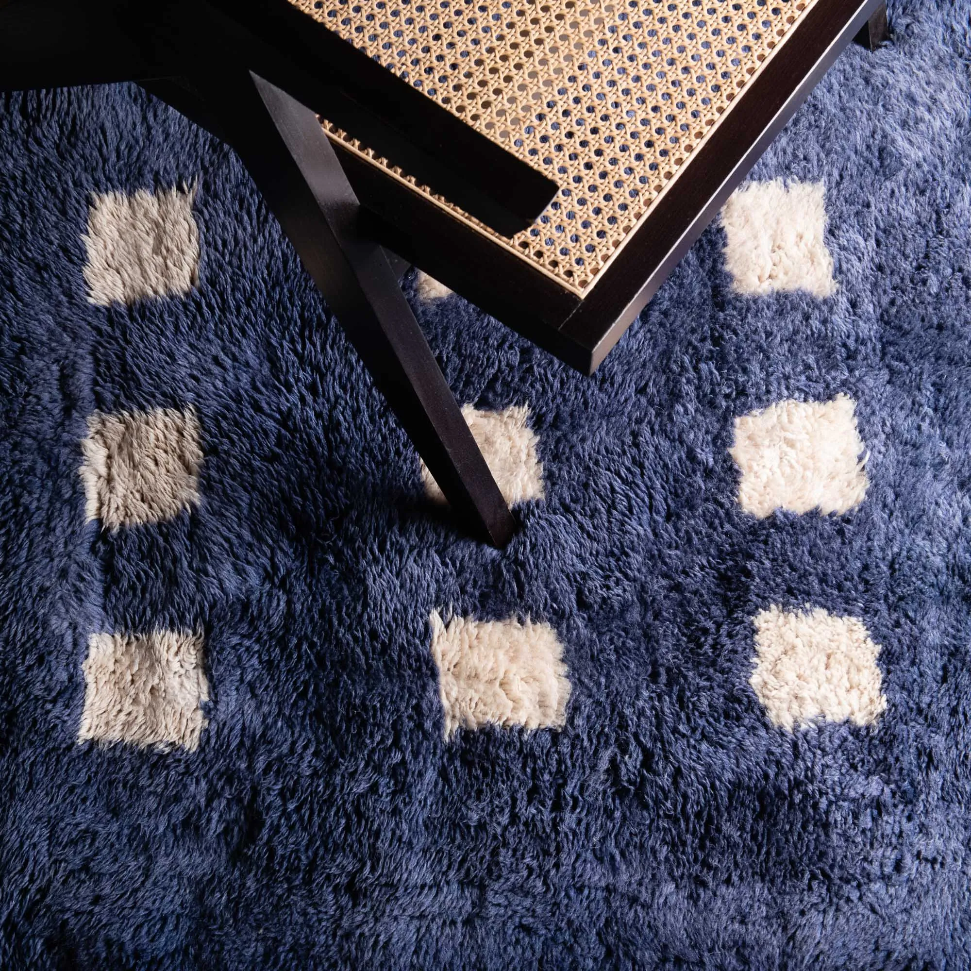 Azure Poetry -  Luxury Shag Moroccan Runner Rug