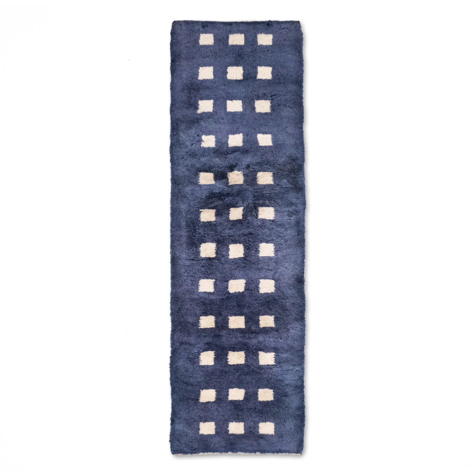 Azure Poetry -  Luxury Shag Moroccan Runner Rug