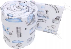 Baby Padded Bumper Fit Crib All-round 260cm Straight Cotton Retro Locomotive