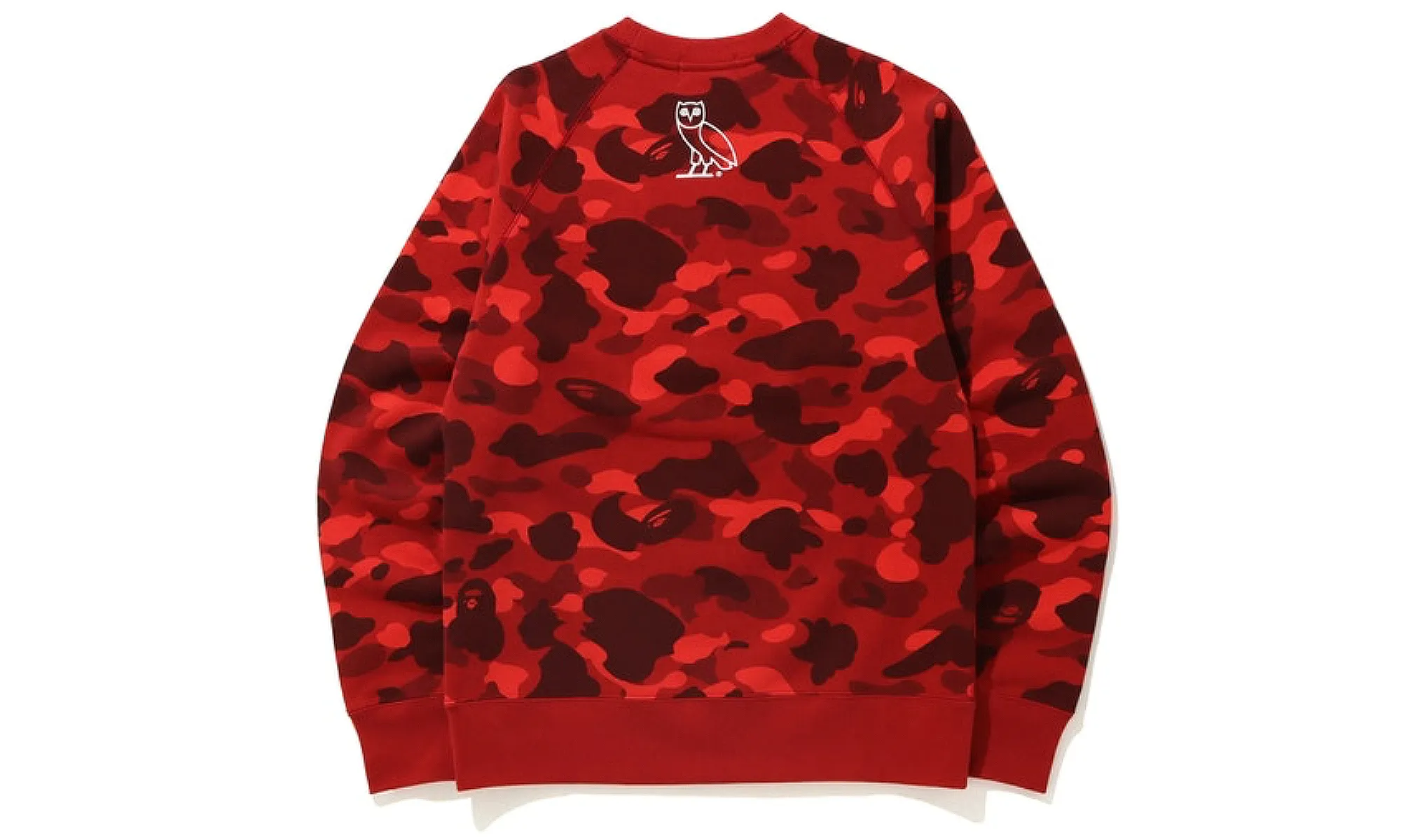 BAPE x OVO Color Camo Crewneck Red