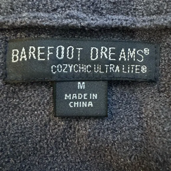 Barefoot Dreams CozyChic Ultra Lite Sleeveless Long Cardigan M Gray