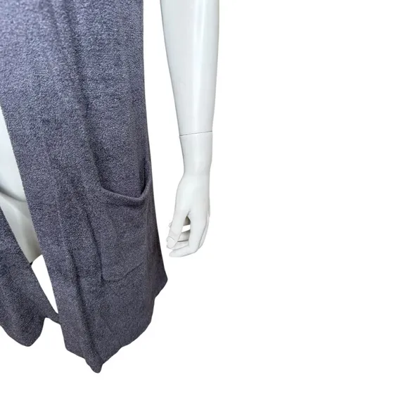 Barefoot Dreams CozyChic Ultra Lite Sleeveless Long Cardigan M Gray
