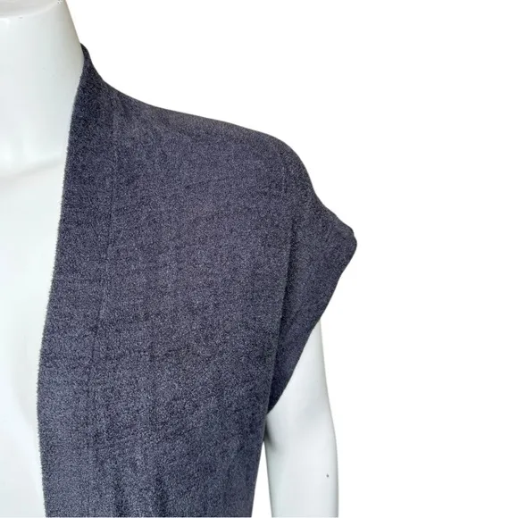 Barefoot Dreams CozyChic Ultra Lite Sleeveless Long Cardigan M Gray