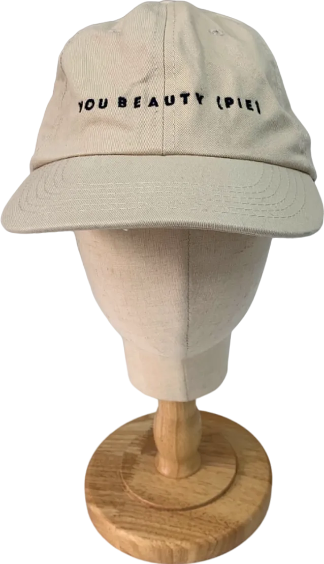 Beauty Pie Beige Cotton Baseball Cap One Size