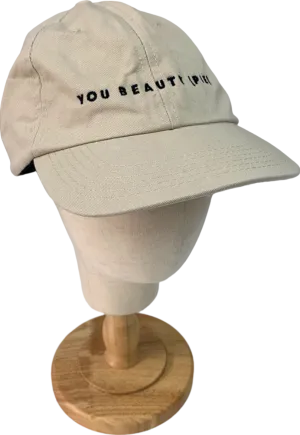 Beauty Pie Beige Cotton Baseball Cap One Size