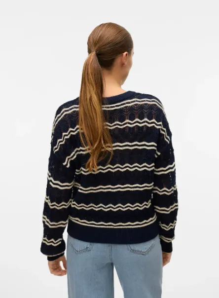 Bella Navy Striped Pullover