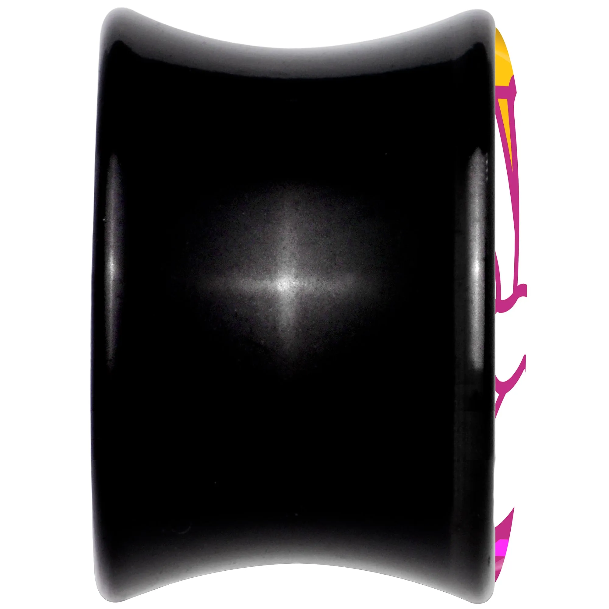 Black Acrylic Retro Peace Fingers Double Flare Plug Set