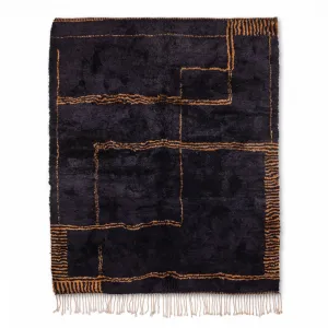 Black Sands Mirage - Luxury Shag Moroccan Rug