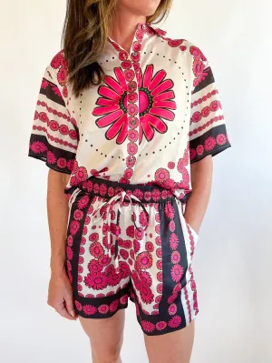 Boho Scarf Printed Top