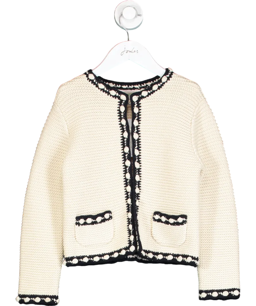 Bonpoint Cream Fanette Wool Blend Cardigan 6 Years