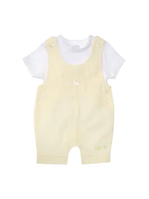 Boys Lemon Cotton Dungaree Set