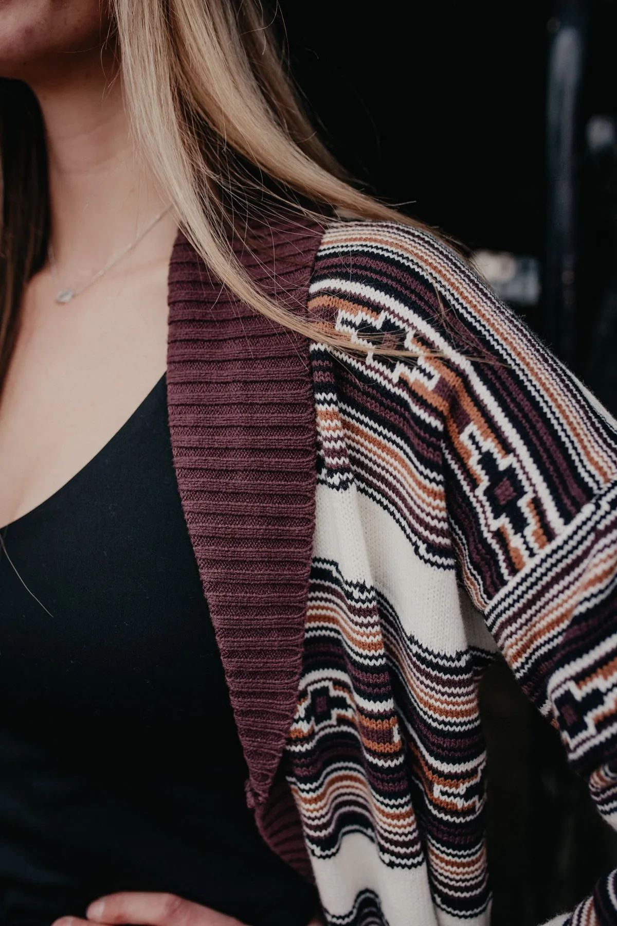 'Brea' Southwestern Striped Wrangler Cardigan Duster (M, XL, XXL Only)