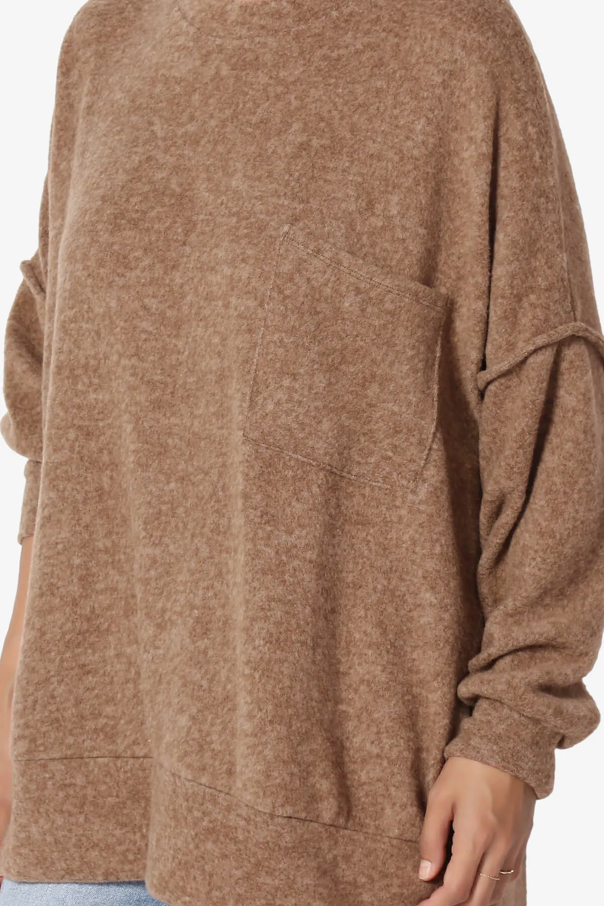 Breccan Blushed Knit Oversized Sweater PLUS