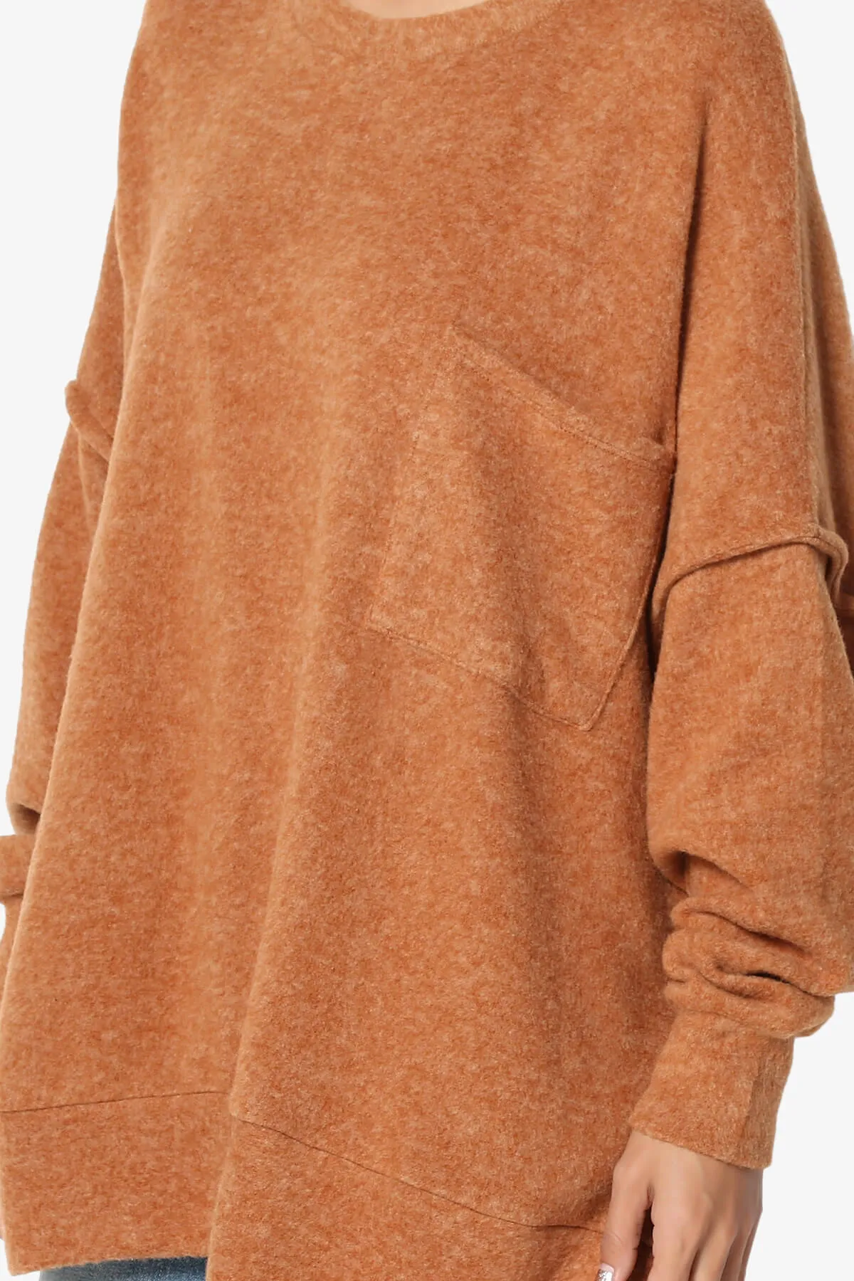 Breccan Blushed Knit Oversized Sweater PLUS