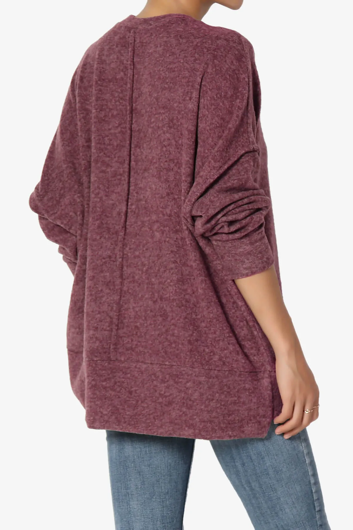 Breccan Blushed Knit Oversized Sweater PLUS