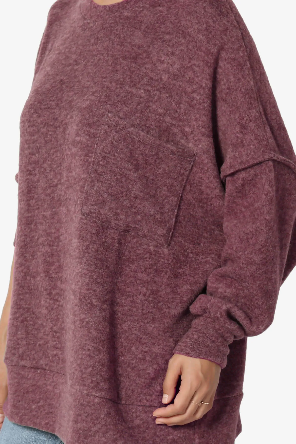 Breccan Blushed Knit Oversized Sweater PLUS