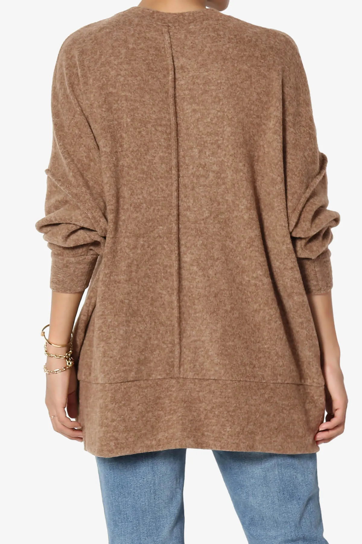 Breccan Blushed Knit Oversized Sweater PLUS