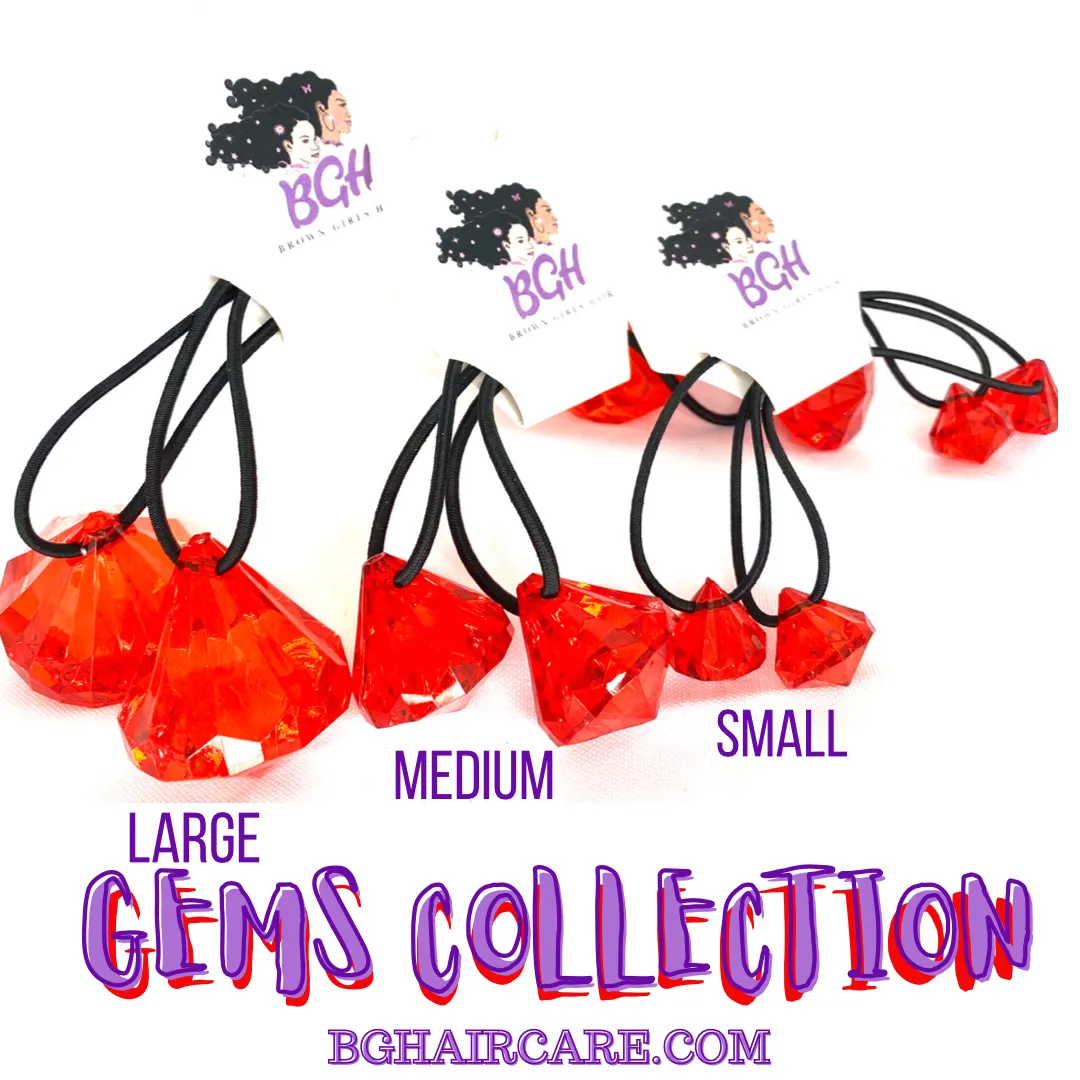 Brown Girls Hair® Small GEM Ponytail Holder | Hair Elastics Ties