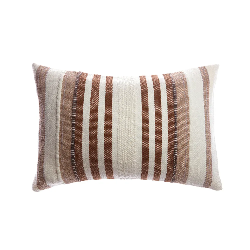 Brownie Llama Stripes Square Pillow