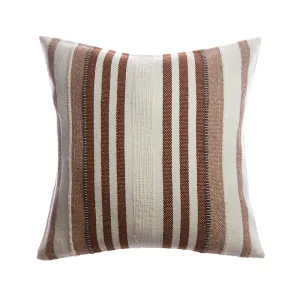 Brownie Llama Stripes Square Pillow