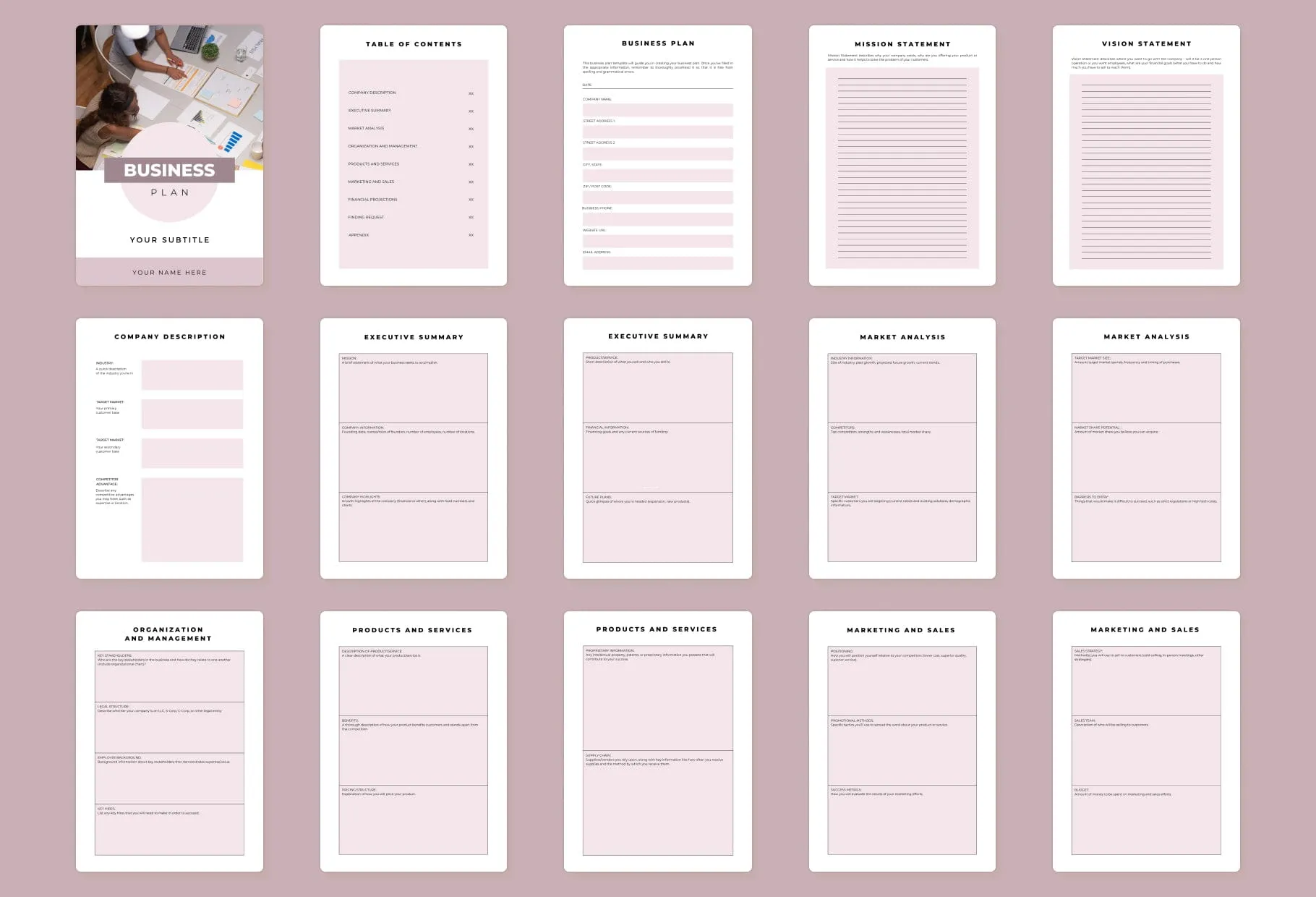 Business Plan Canva Template