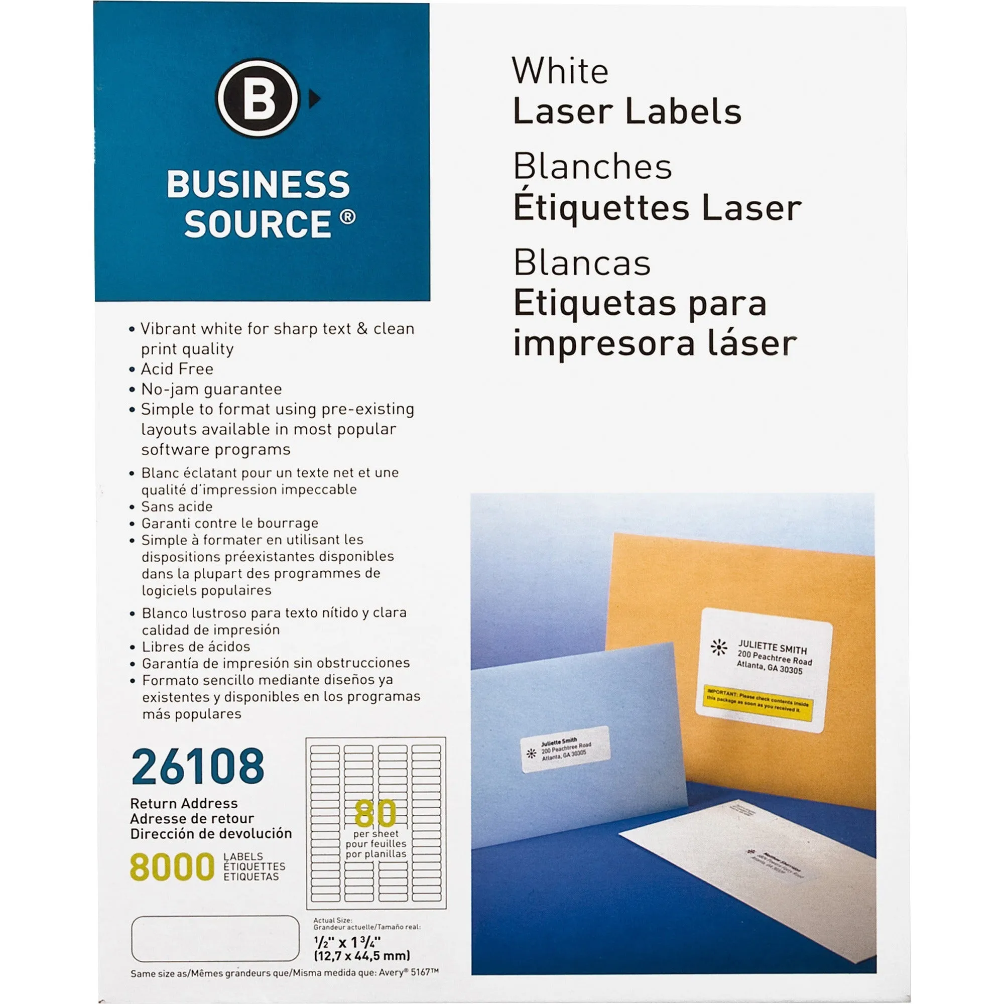Business Source Address Laser Labels