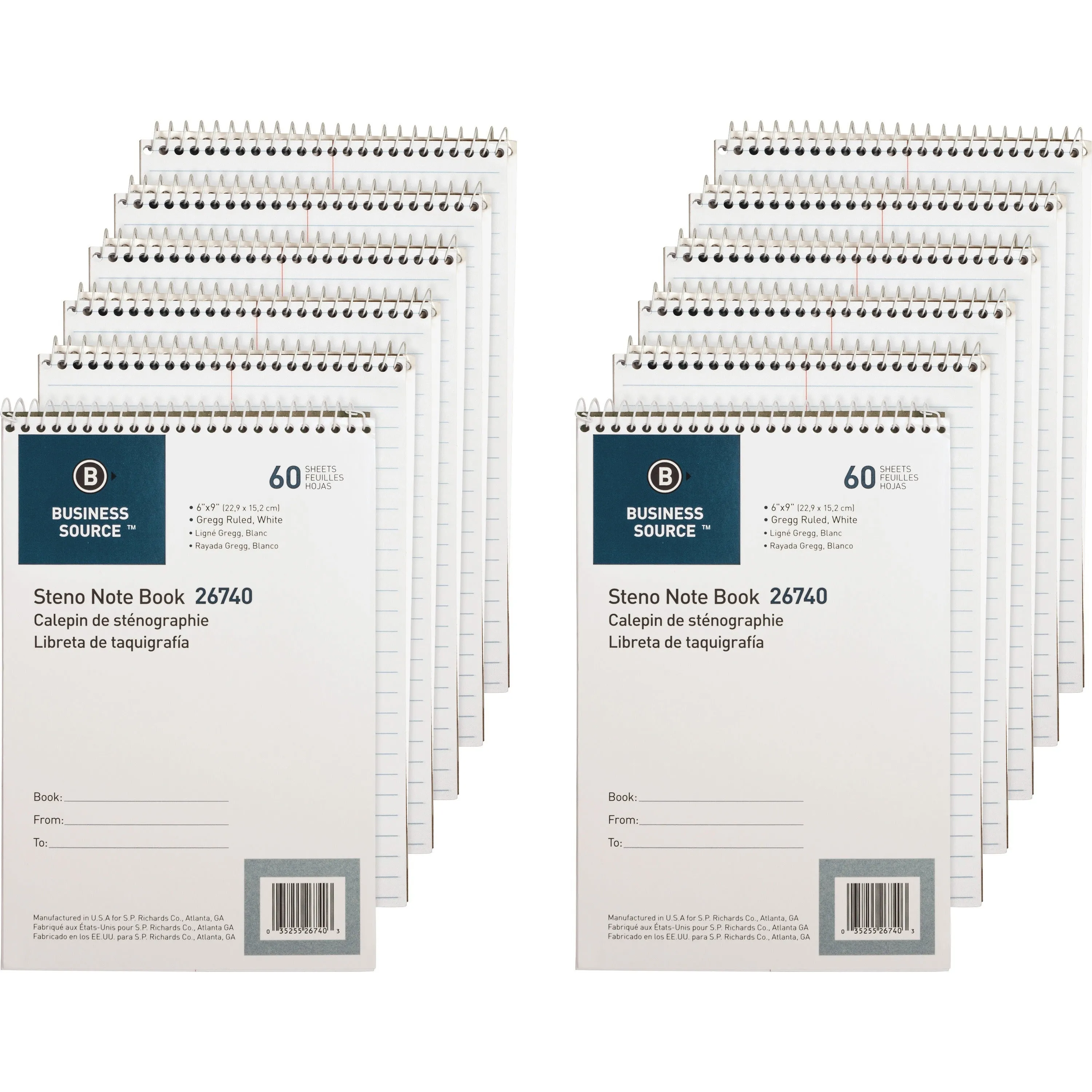 Business Source Wirebound Steno Notebook