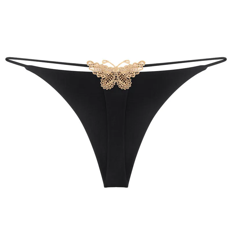 Butterfly Decoration Cotton Thong