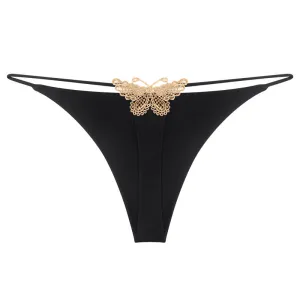 Butterfly Decoration Cotton Thong