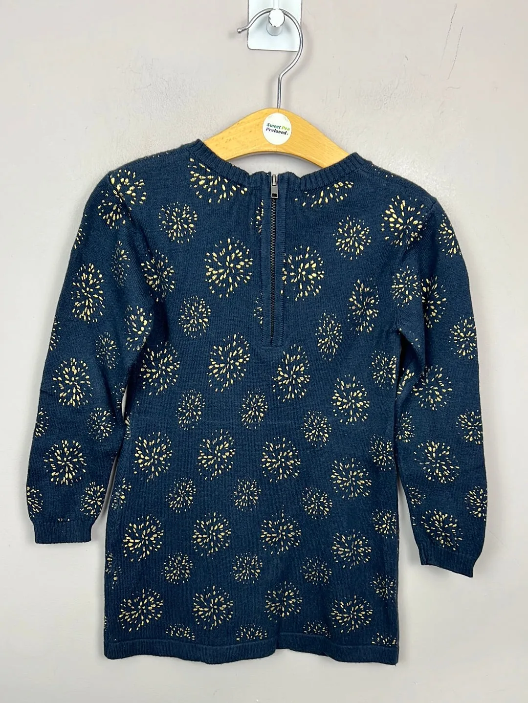 C de C star burst navy dress 3y