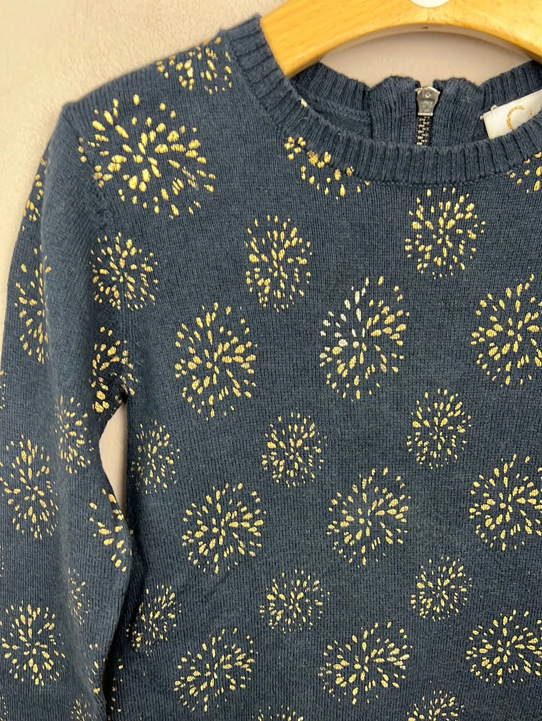C de C star burst navy dress 3y