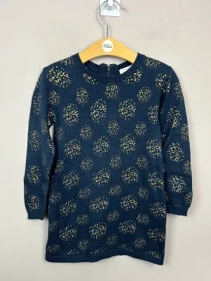 C de C star burst navy dress 3y
