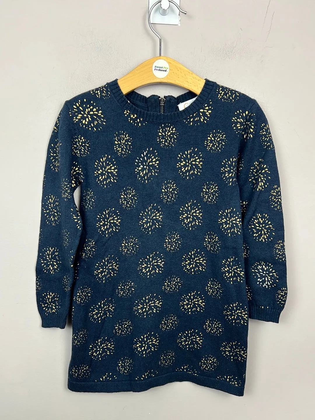 C de C star burst navy dress 3y