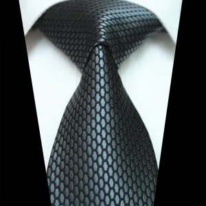 Celino Metalic Grey 100% Woven Silk Tie for Men Necktie Premium Turkey Made