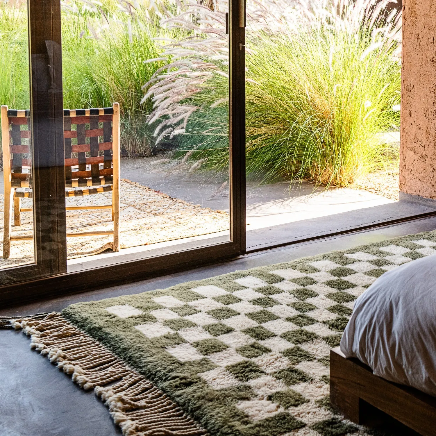 Checkered Garden - Luxury Shag Moroccan Rug