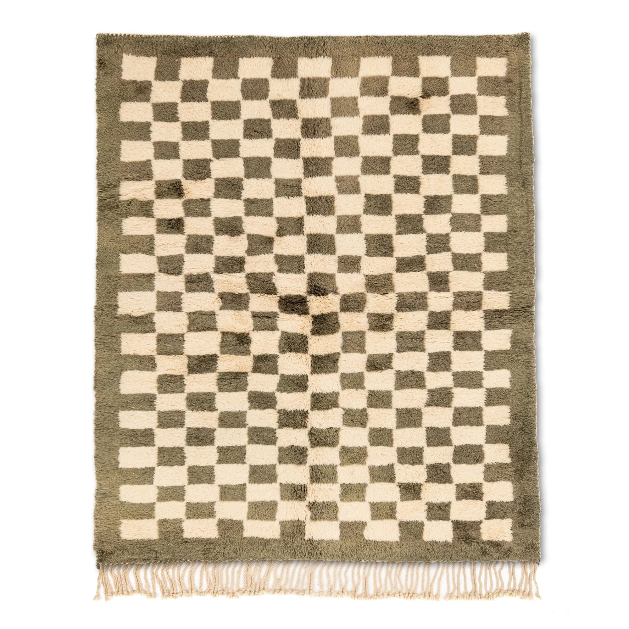 Checkered Garden - Luxury Shag Moroccan Rug
