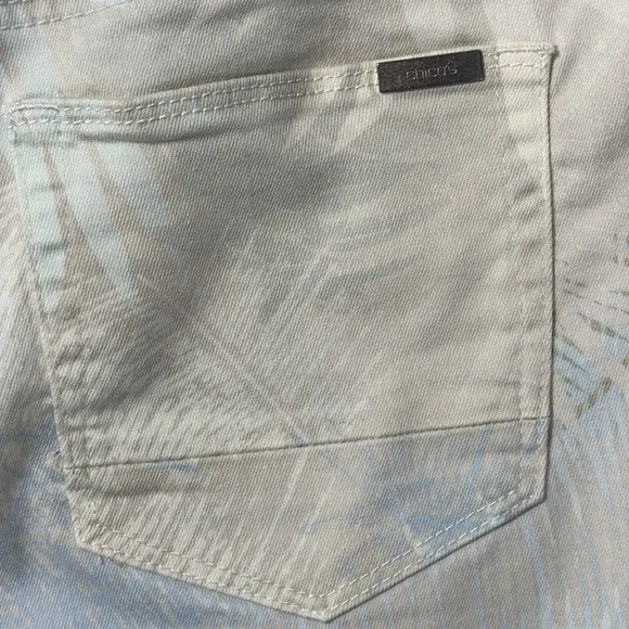 Chico’s Jeans Blue/White Patterned So Slimming Girlfriend Crop in Sz 2.5/14  NWT