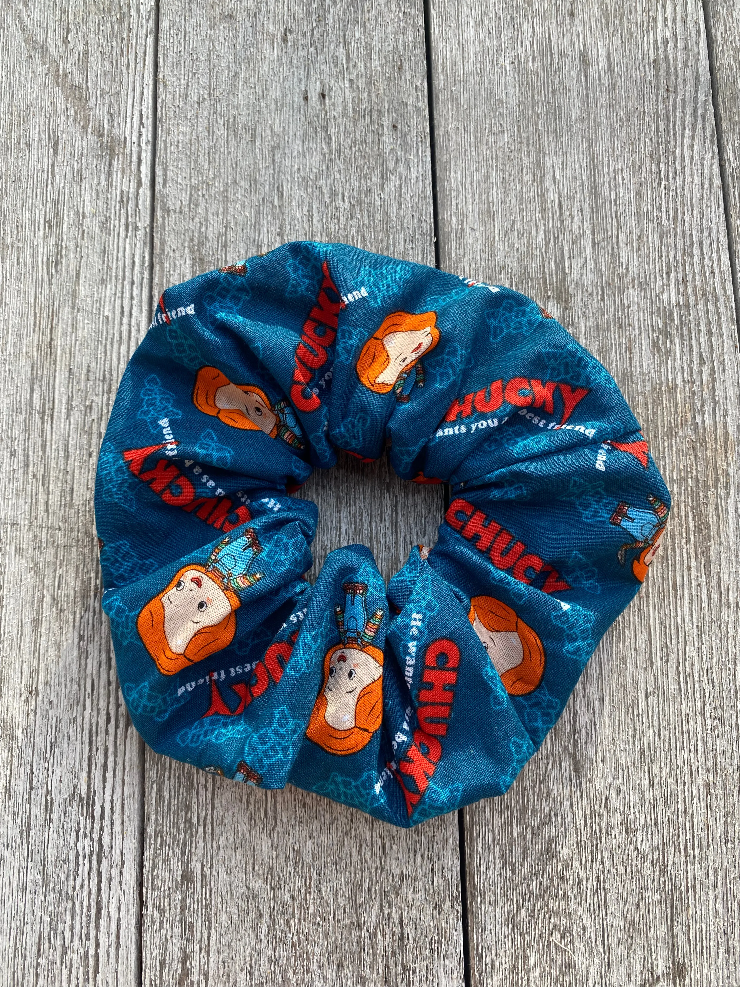 Chucky Wanna Play Horror Movie Scrunchie Hair Tie Gift